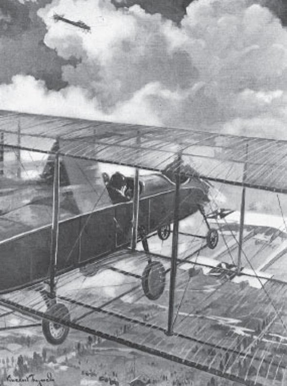The Flight of the Invisible Airplane, 1915