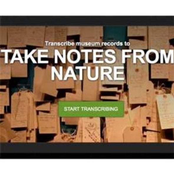 Zooniverse: Notes from Nature