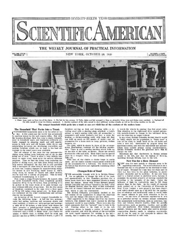 Scientific American Magazine Vol 123 Issue 17